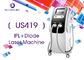 2 Handles Diode Hair Removal Laser Machine With White / Black Shell 10.4 Inch Screen